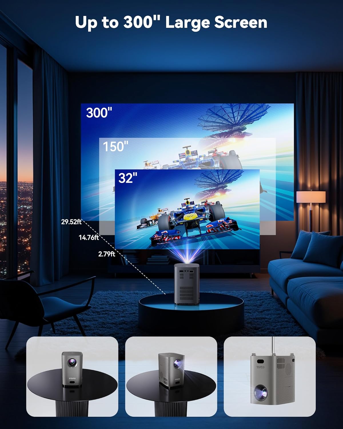 Mini Projector Upgrade 4K Android 